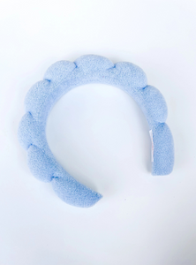 Grwm Puffy Terrycloth Spa Headband- Bluebell