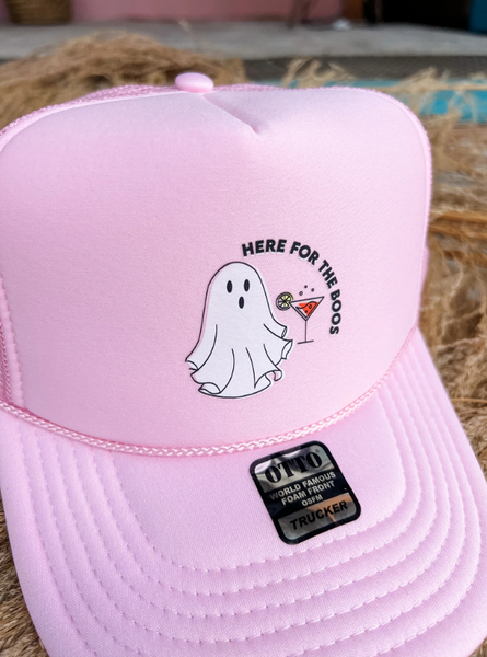 Here for the Boos Trucker Hat - Tres Chic Boutique