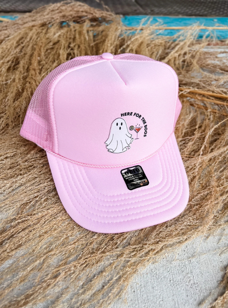 Here for the Boos Trucker Hat - Tres Chic Boutique