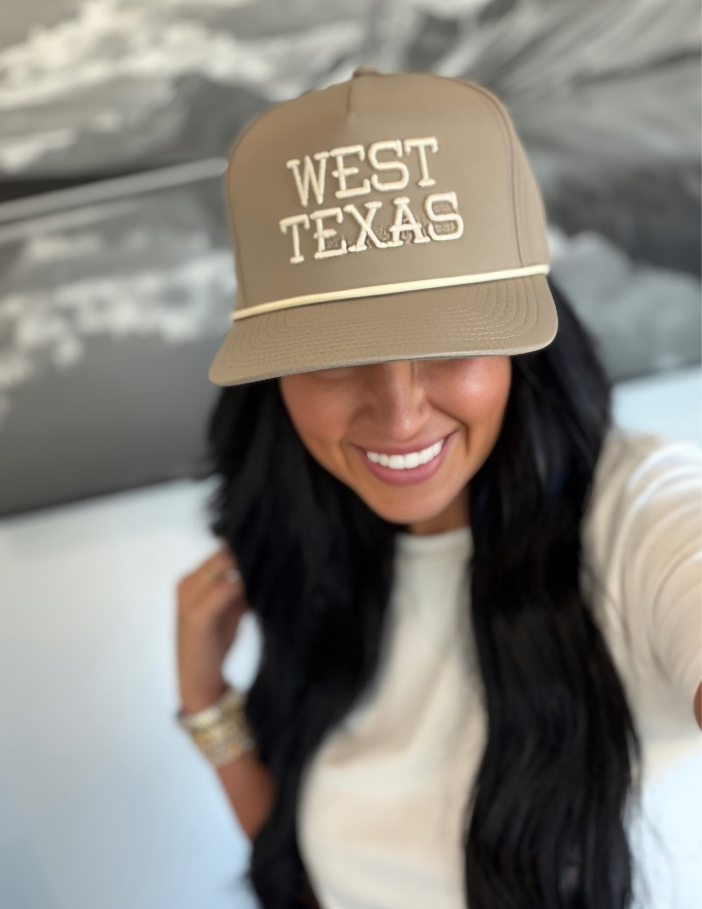 Pacific Taupe Hat - West Texas Cream Thread