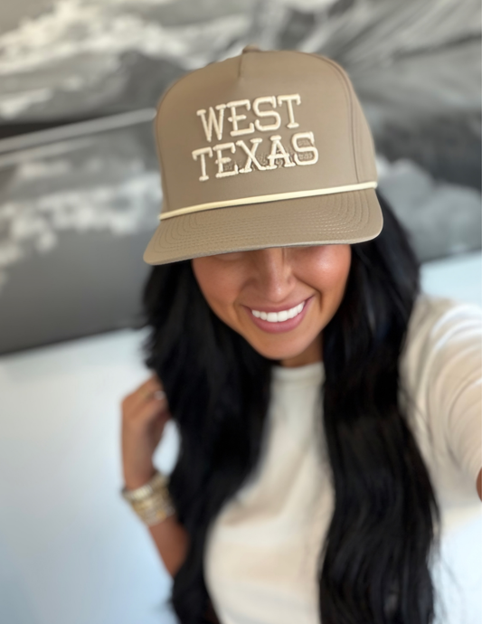 Pacific Taupe Hat - West Texas Cream Thread