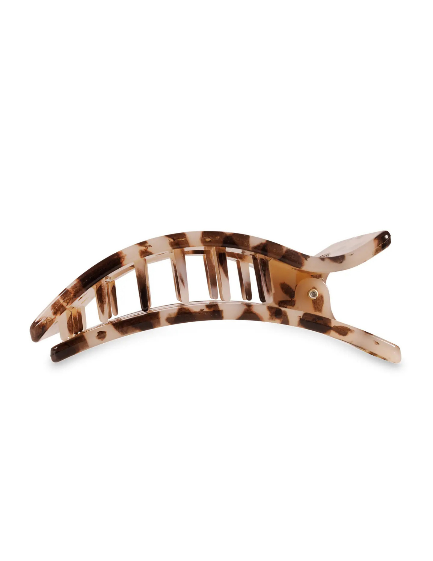 Flat Rectangle Hair Clip - Blonde Tortoise - Large