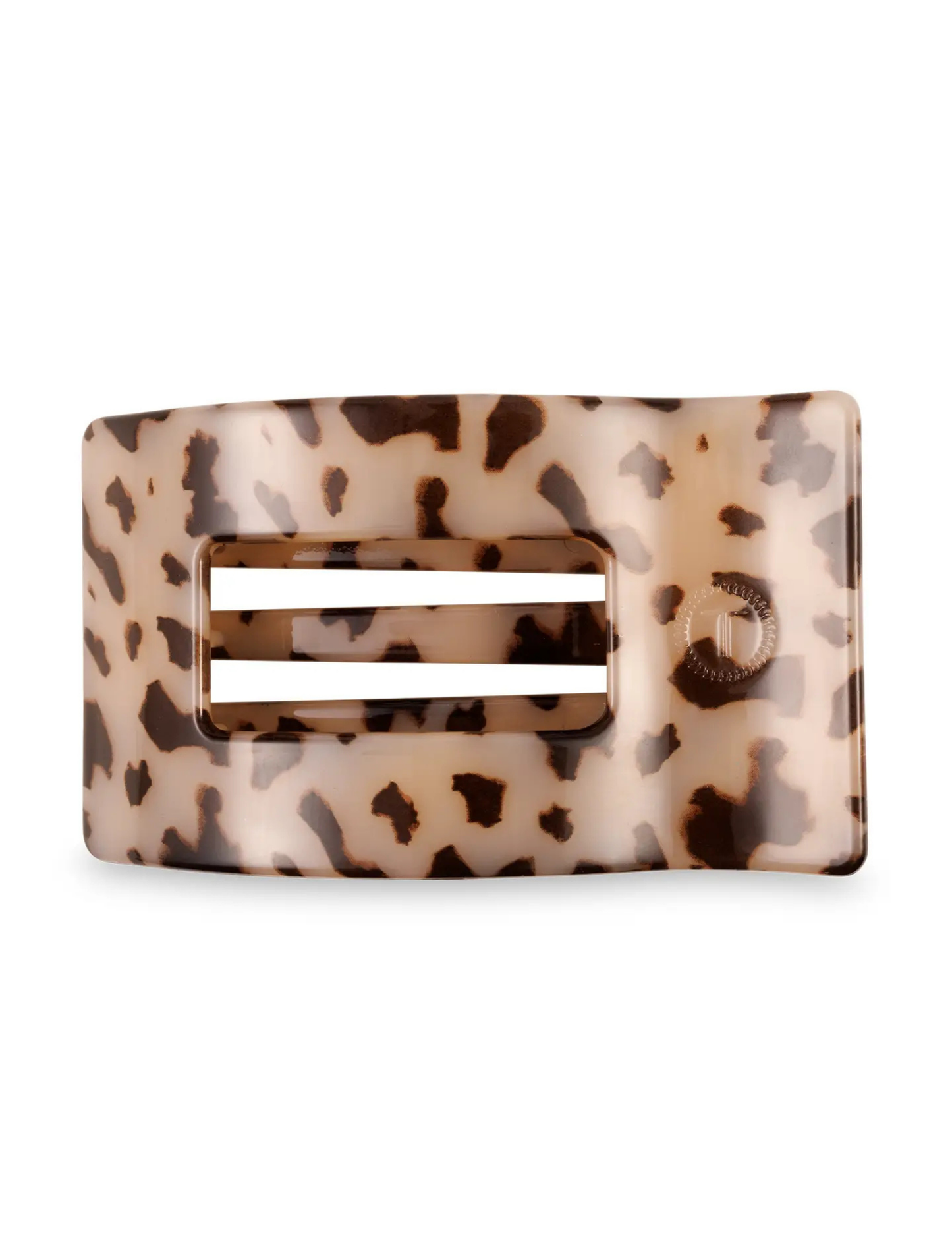 Flat Rectangle Hair Clip - Blonde Tortoise - Large