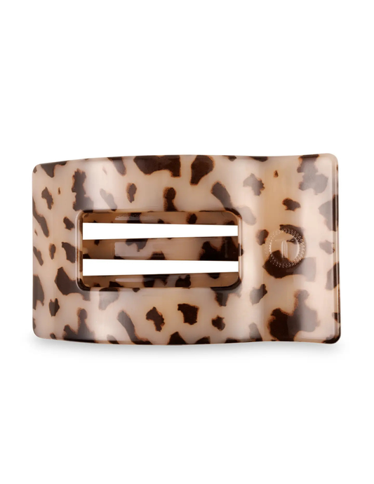 Flat Rectangle Hair Clip - Blonde Tortoise - Large