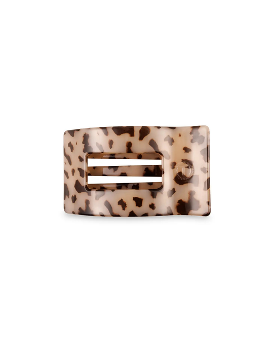 Flat Rectangle Hair Clip - Blonde Tortoise - Small