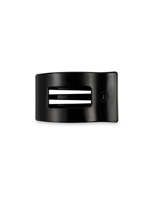Flat Rectangle Hair Clip - Jet Black - Small