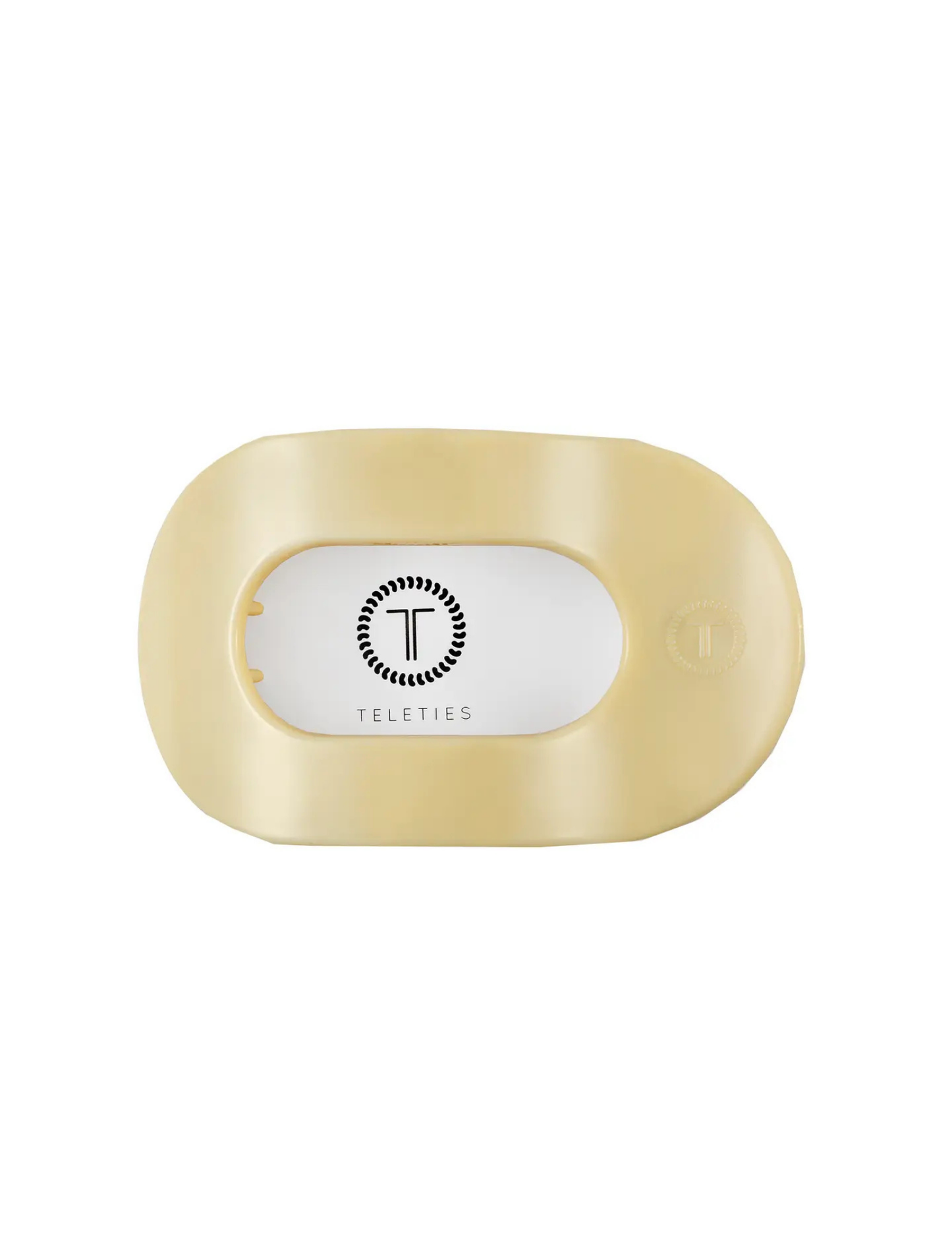 Flat Round Hair Clip - Butter Yellow - Medium