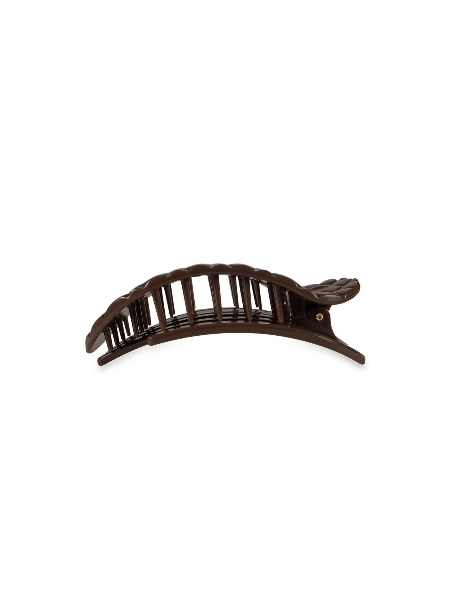 Flat Round Hair Clip - Truly Taupe Quilted- Small - Tres Chic Boutique