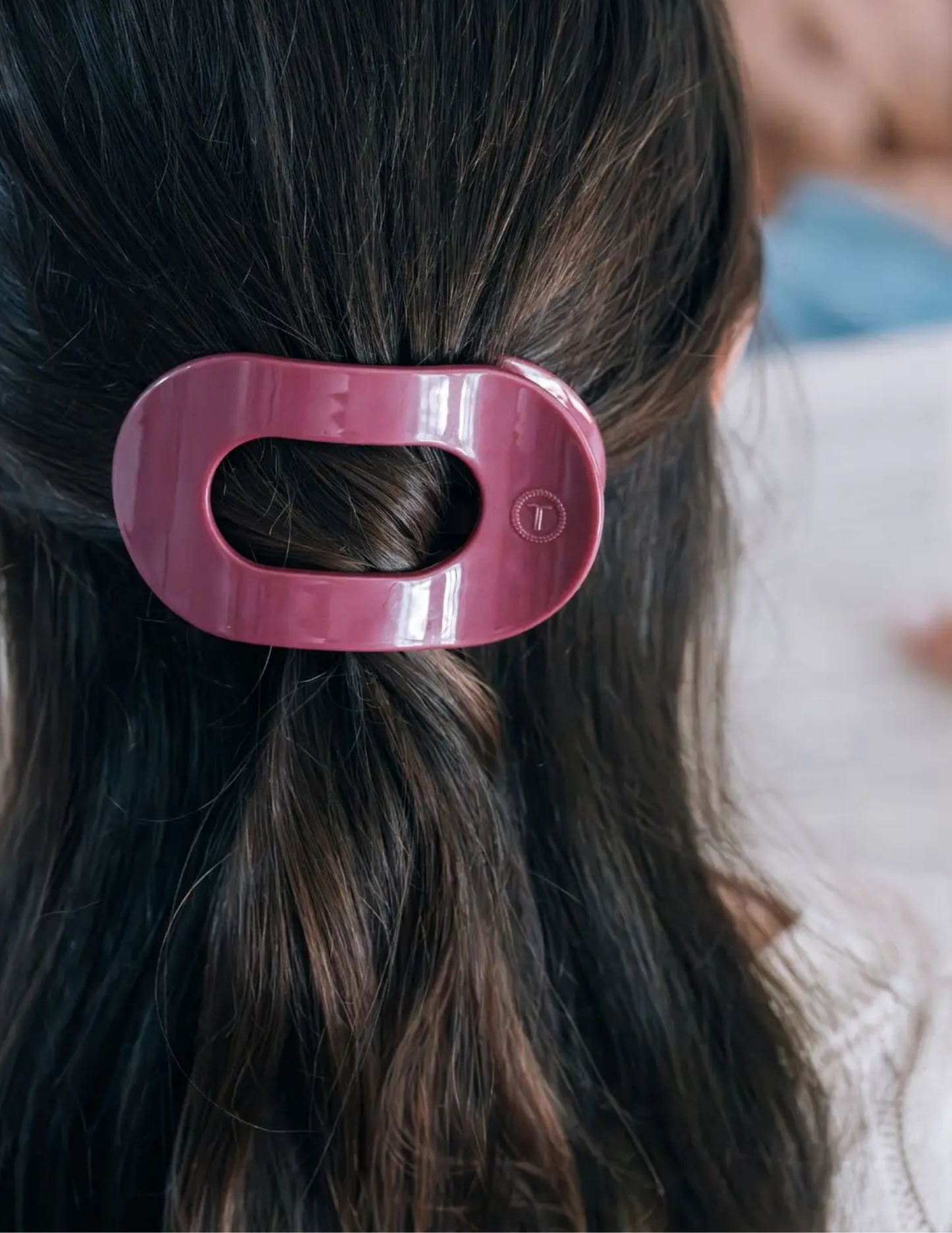 Flat Round Hair Clip - Wild Side - Medium