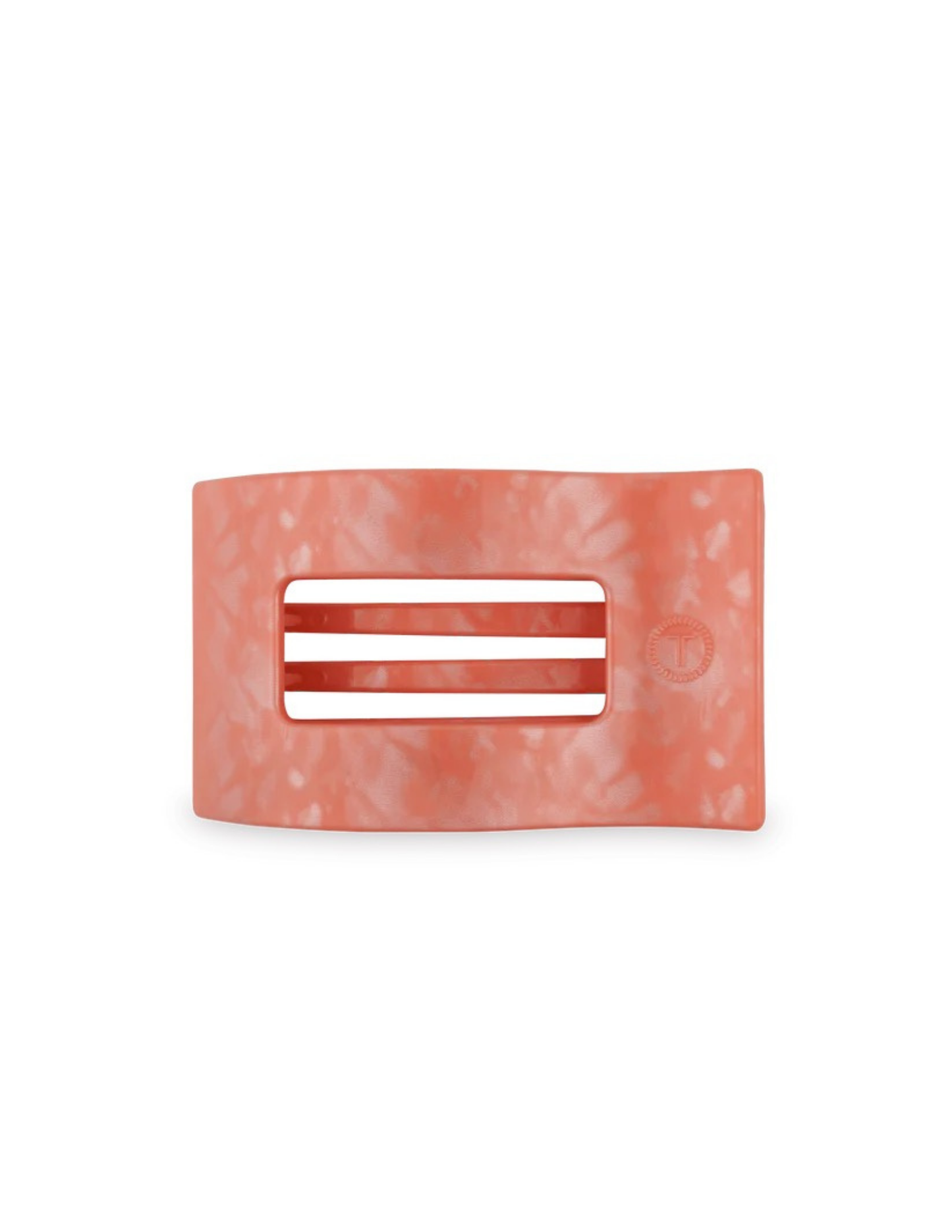 Medium Flat Rectangle Hair Clip- Dreamsicle