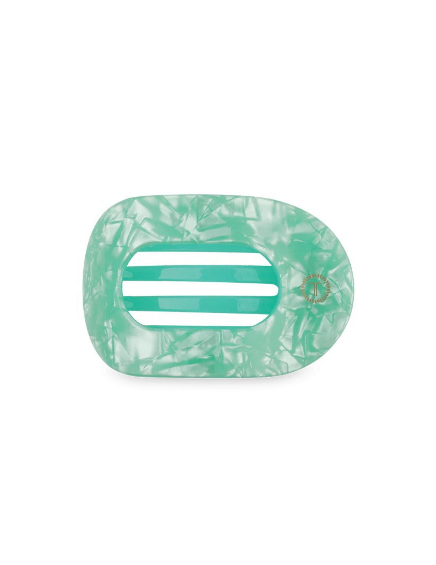 Medium Flat Round Hair Clip- Spring Splash