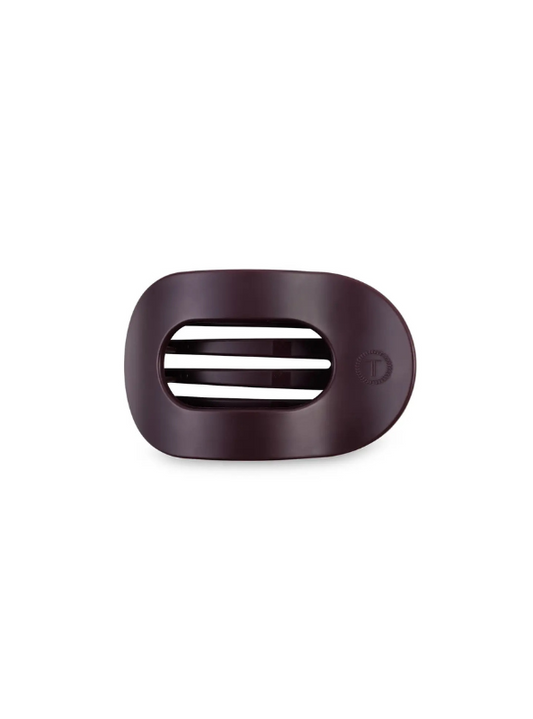 Burgundy Bliss Small Flat Round Hair Clip - Tres Chic Boutique