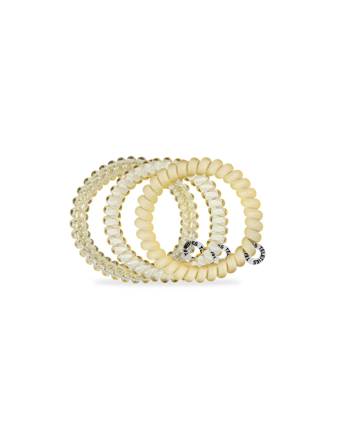 Spiral Hair Coils - Butter Yellow Hair Ties - Small