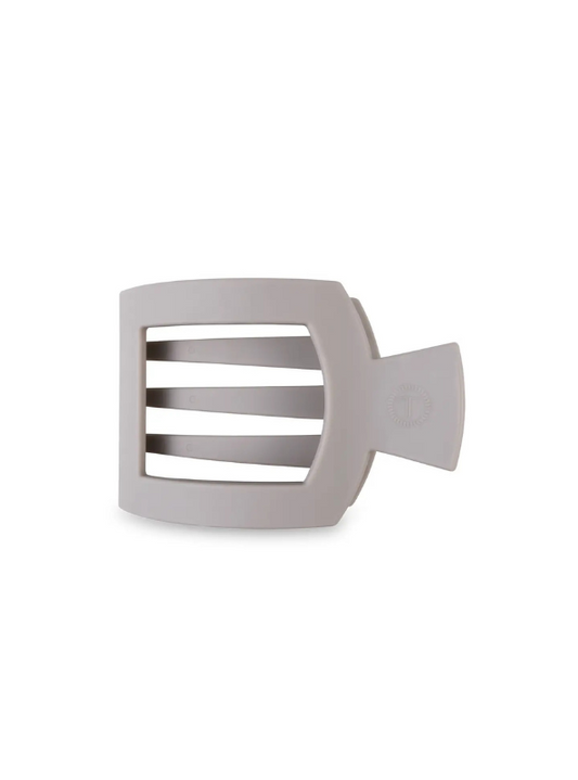 Silver Flames Medium Flat Square Hair Clip - Tres Chic Boutique