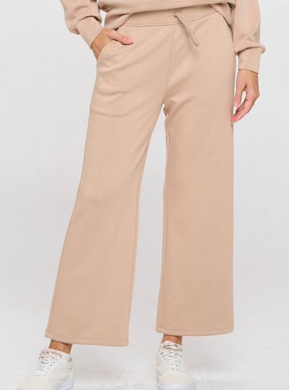 Light Khaki Cropped Pant - Tres Chic Boutique