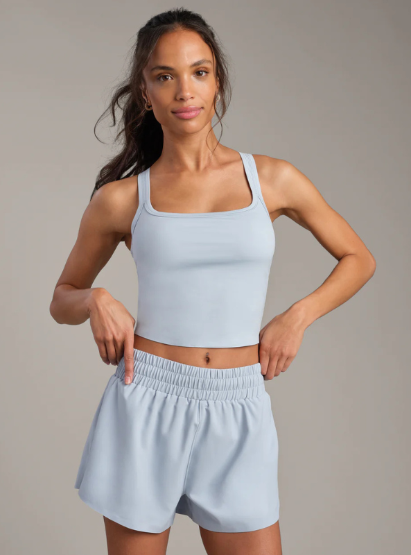 Rhone Apparel Serene Shelf Bra Tank- Blue Dawn