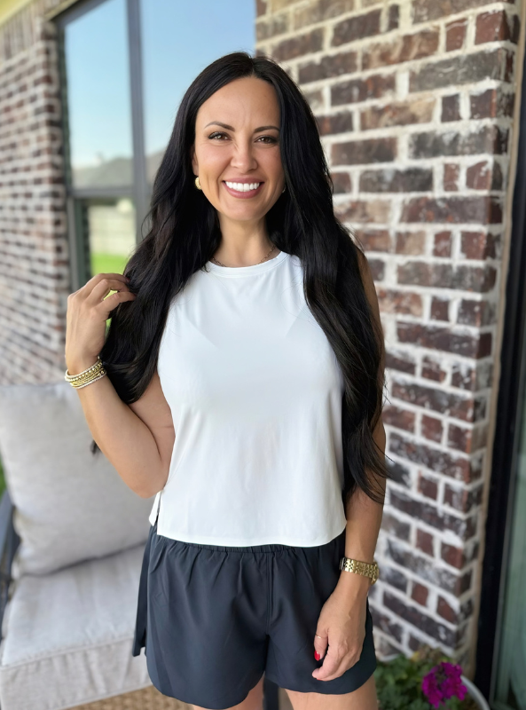 Rhone Apparel- Serene Tank- Snow White - Tres Chic Boutique