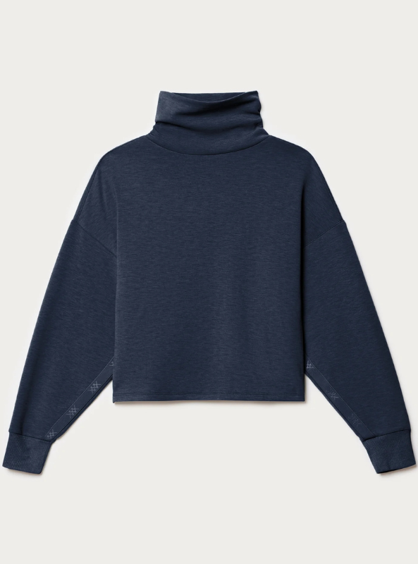 Rhone Apparel- DreamGlow Mock Neck- Navy Blue