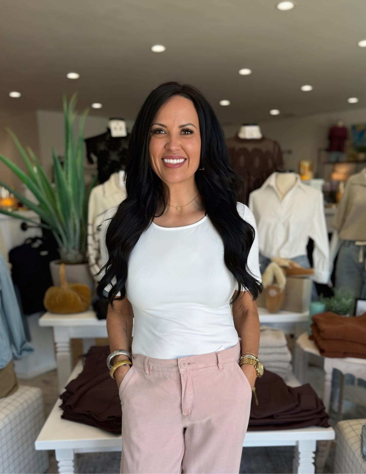 Dty Round Neck Short Sleeve Bodysuit- Ivory