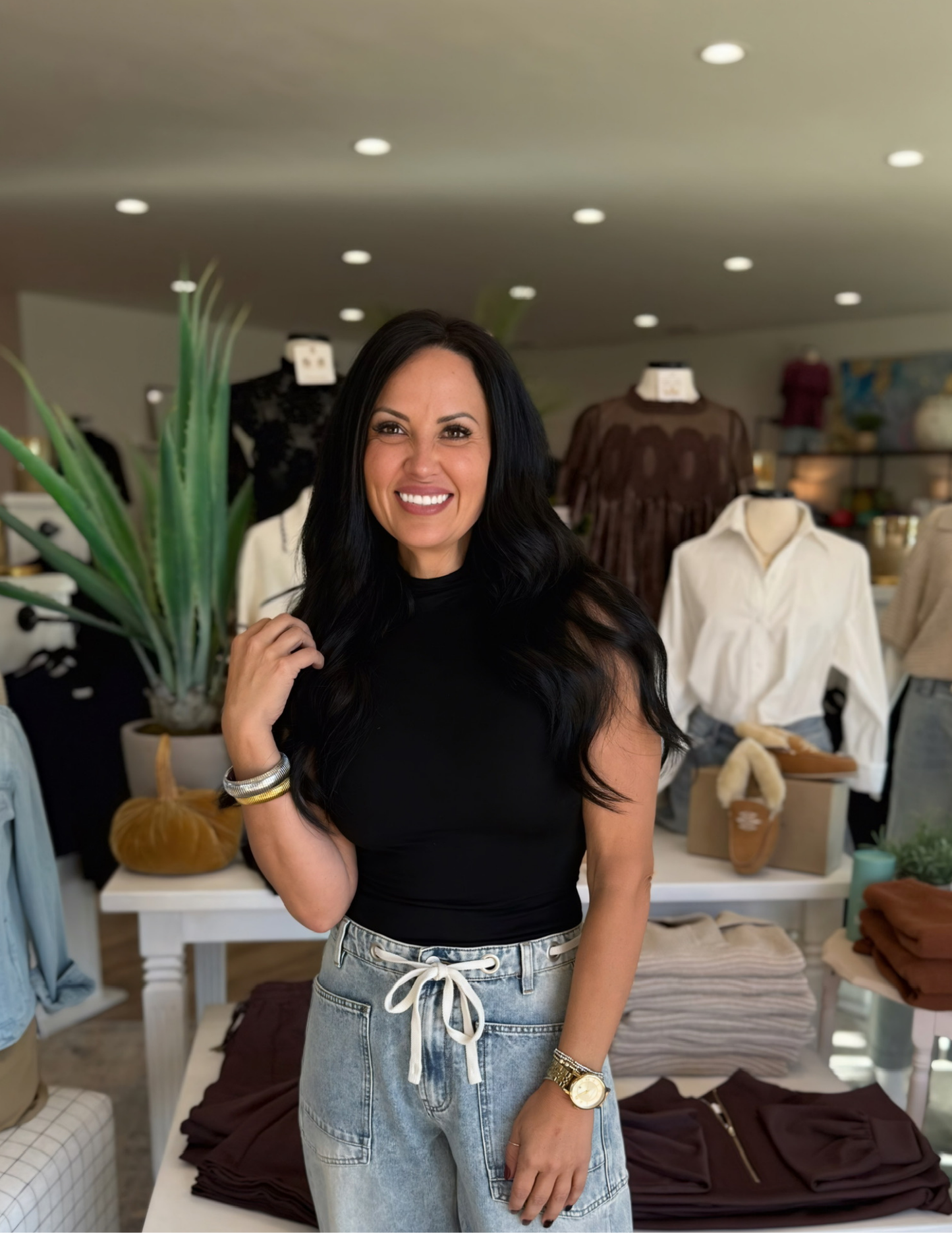 Mock Neck Bodysuit- Black