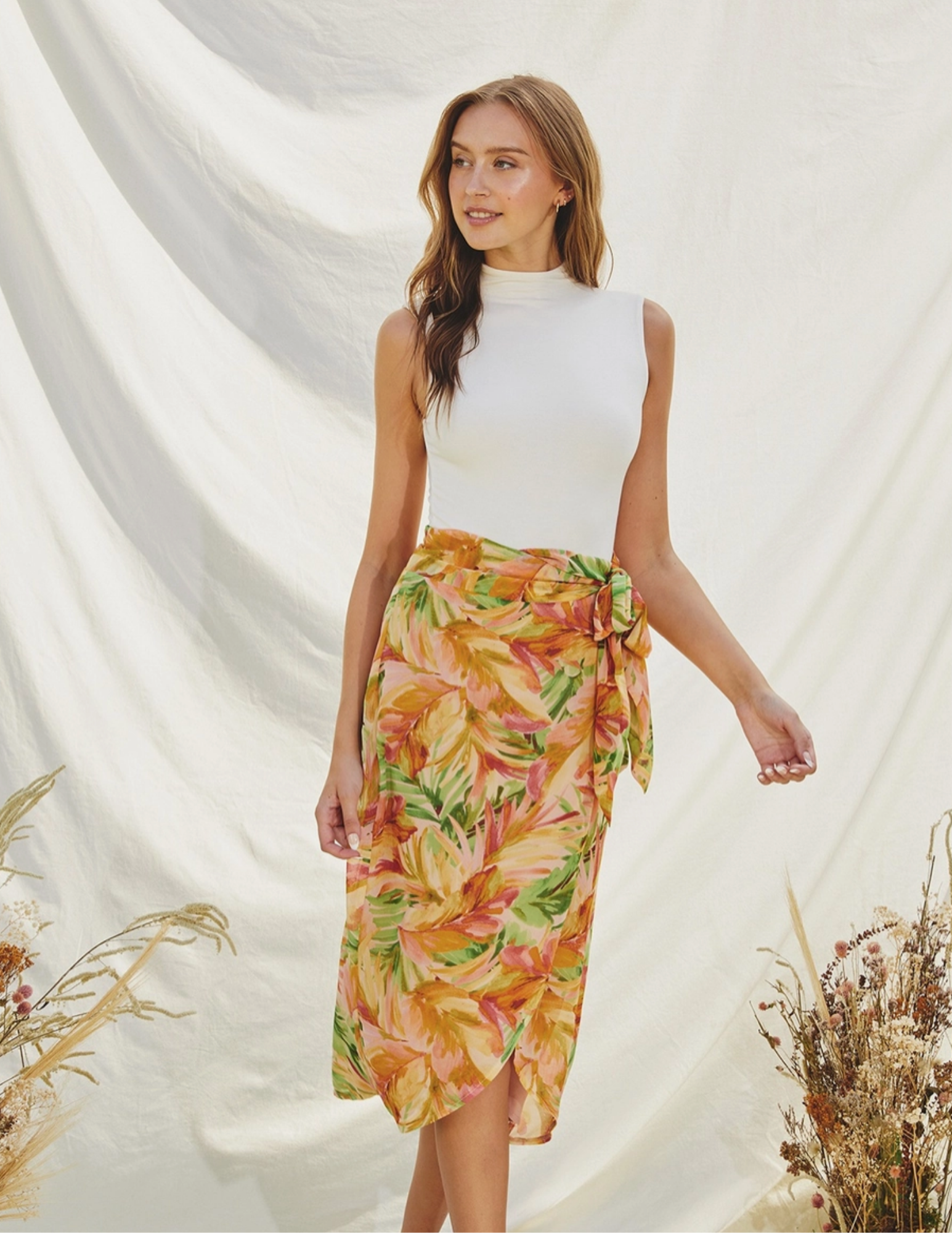 Mock Neck Bodysuit- Cream - Tres Chic Boutique