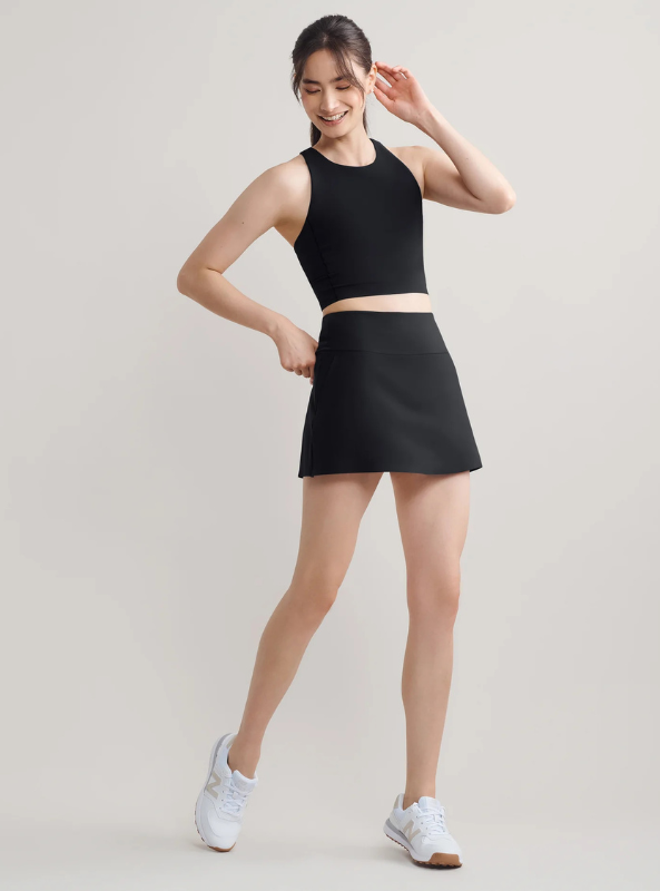 Rhone Apparel- 14" Course To Court Sport Skort- Black