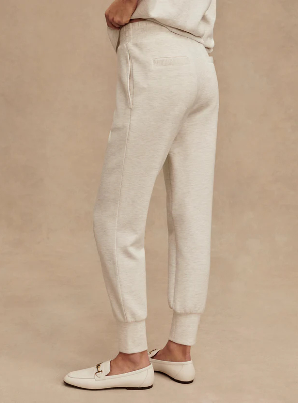 Varley- The Slim Cuff Pant 25"- Ivory Marl