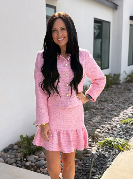 Lovely Pink Tweed Skirt