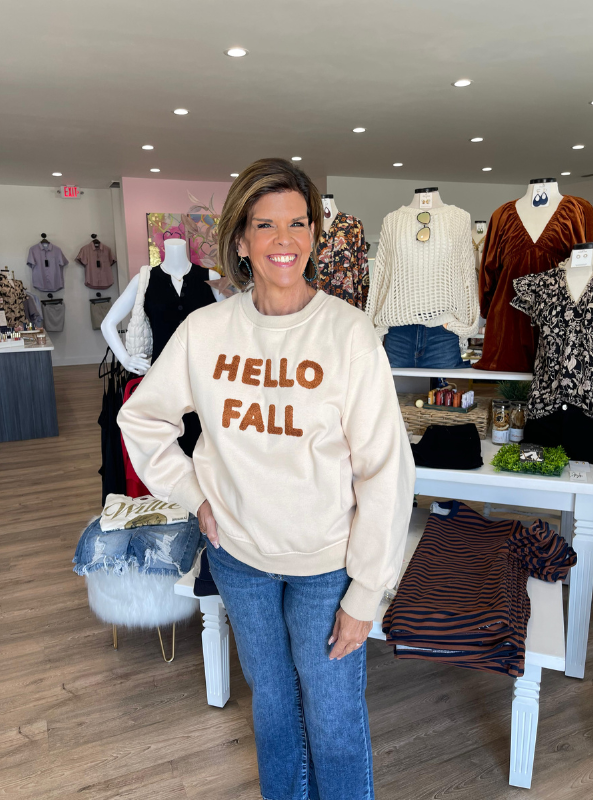 Hello Fall Sweatshirt - Tres Chic Boutique