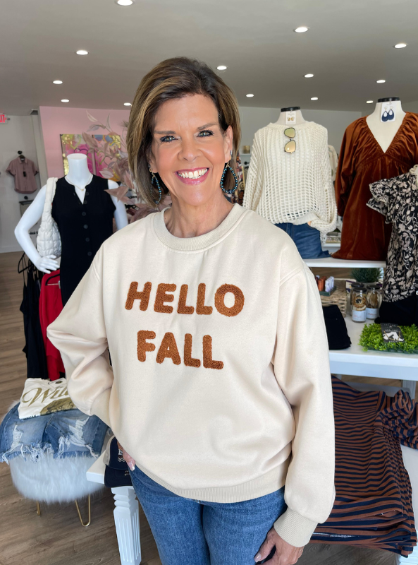 Hello Fall Sweatshirt - Tres Chic Boutique