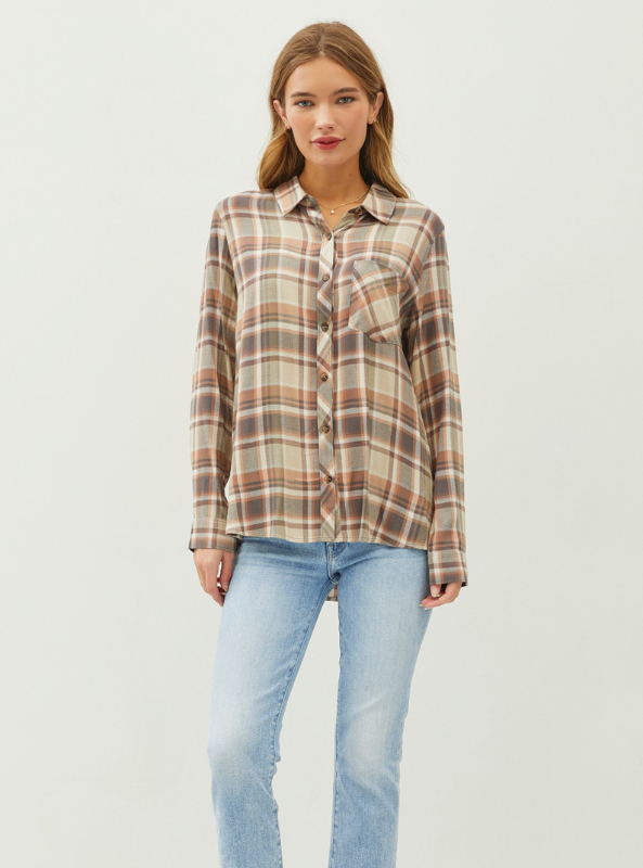 Classic Flannel Top - Tres Chic Boutique