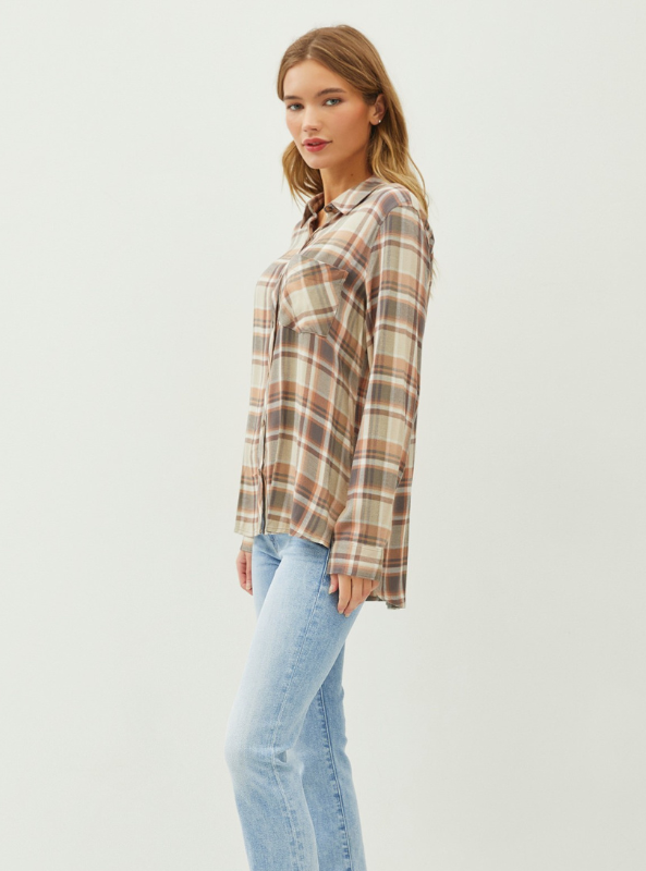 Classic Flannel Top - Tres Chic Boutique