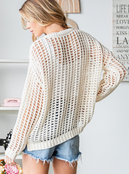 Loose Fit Crochet Sweater