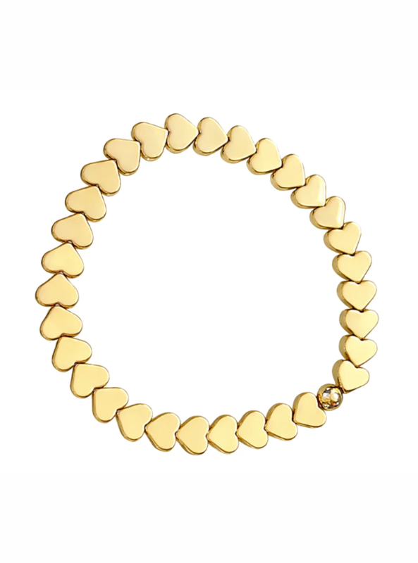 18K Gold Heart Bracelet
