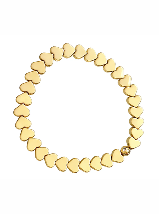 18K Gold Heart Bracelet