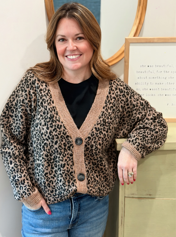 Animal Print Cardigan