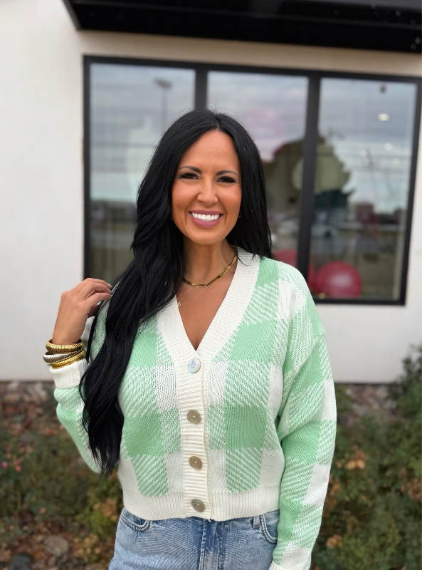 Plaid Checkered Cardigan