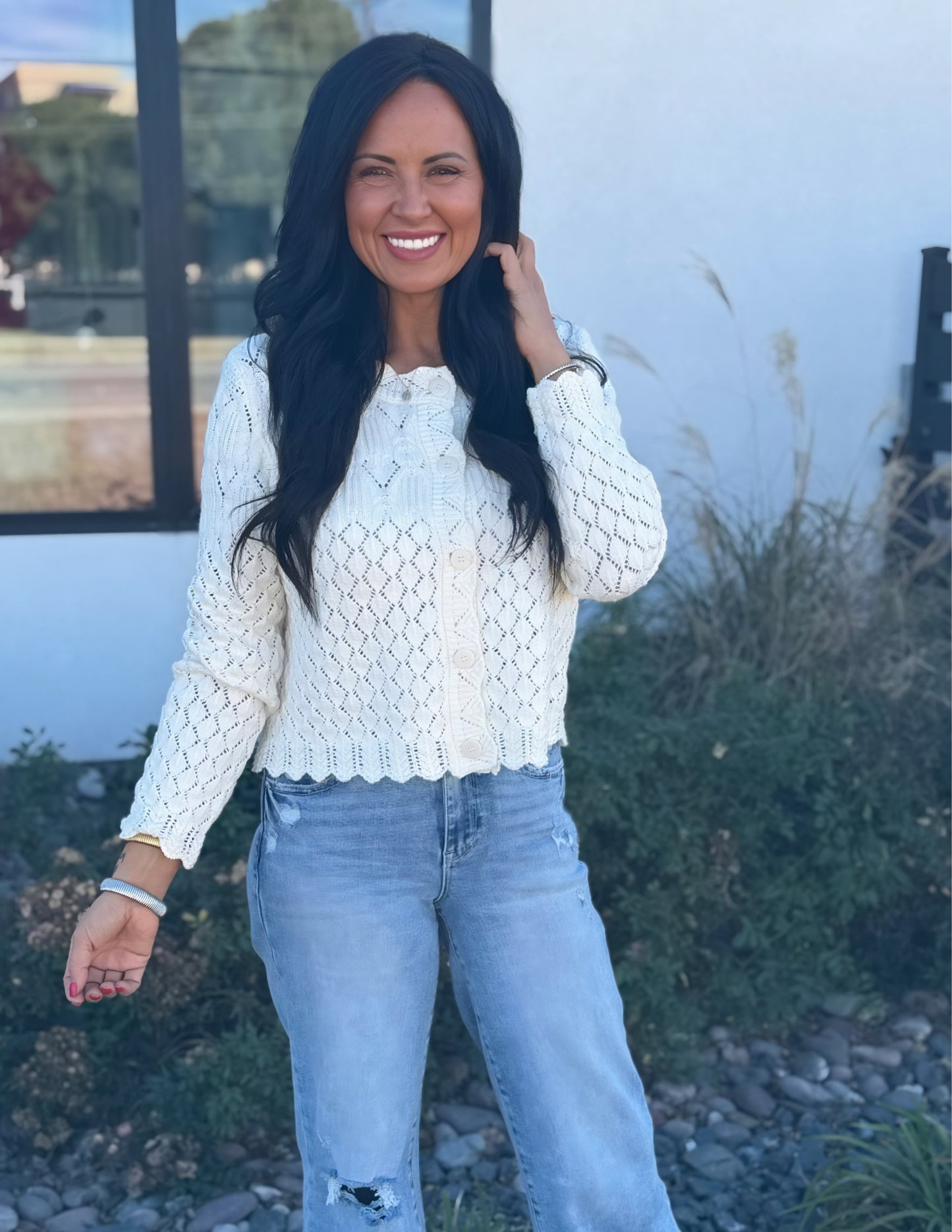 Yvonne Cardigan- Ivory