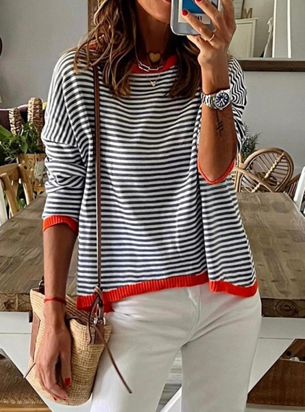 Abby Stripe Pullover - Tres Chic Boutique