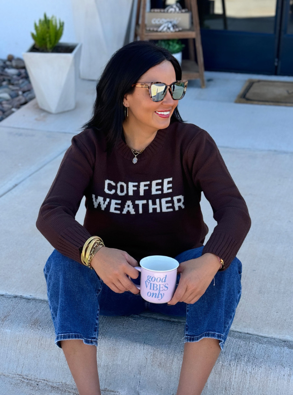 Brown Coffee Weather Knit Sweater - Tres Chic Boutique