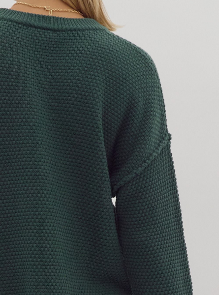 Hunter Green Textured Top