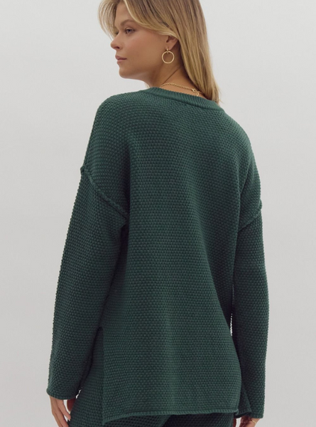 Hunter Green Textured Top