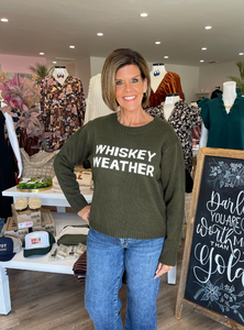 Hunter Green Whiskey Weather Knit Sweater - Tres Chic Boutique