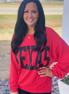 Red & Black Texas Graphic Sweatshirt
