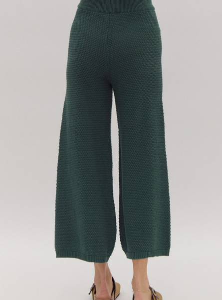 Textured Wide Leg Pant