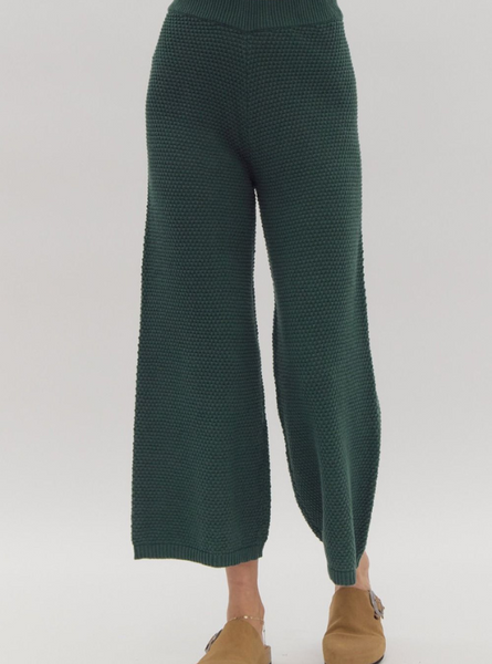 Textured Wide Leg Pant