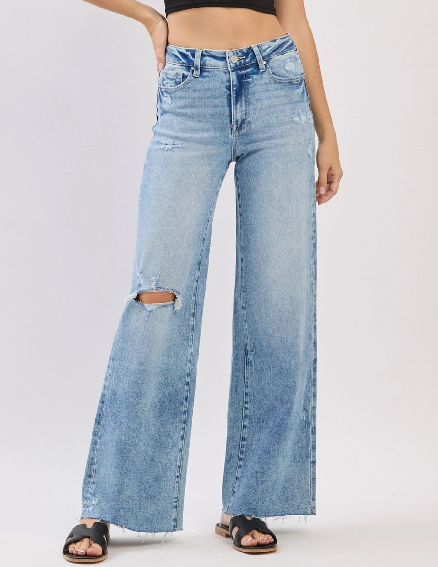 High Rise Wide Leg Jeans