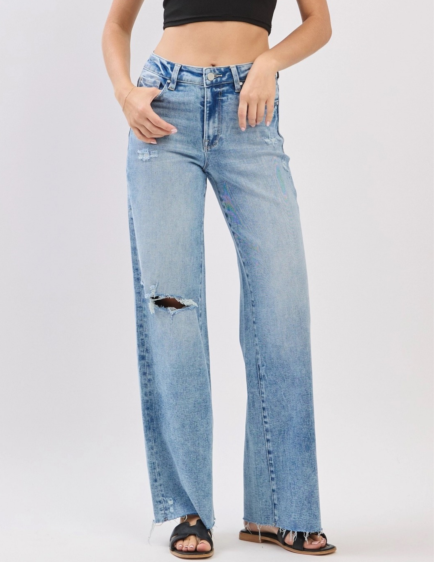 High Rise Wide Leg Jeans