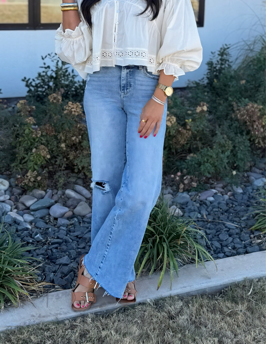 High Rise Wide Leg Jeans