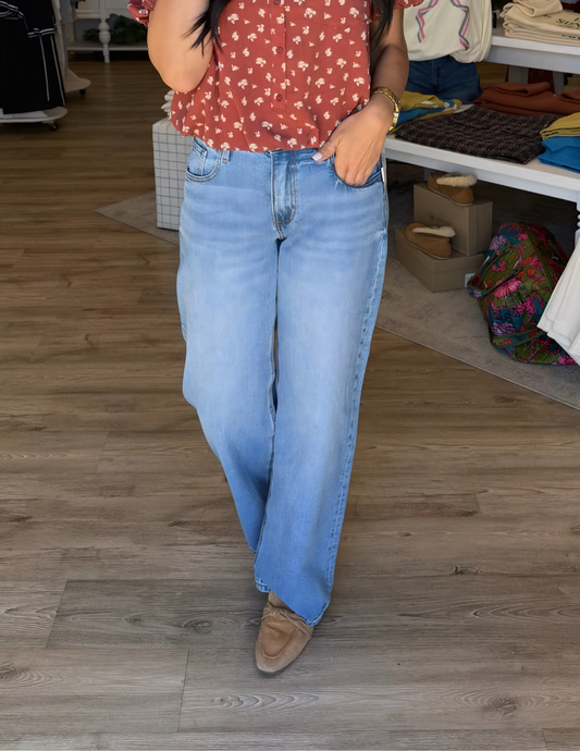 Selena Baggy Low Rise Straight Leg-Bravery